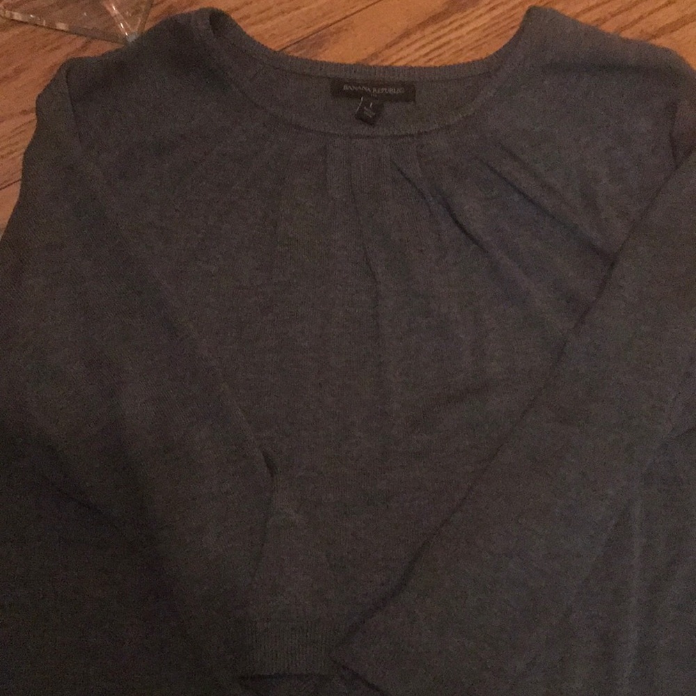 Charcoal Grey 3/4 Length Sleeve Sweater